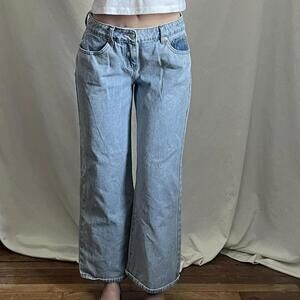 Edikted Light Wash Wide Leg Jeans